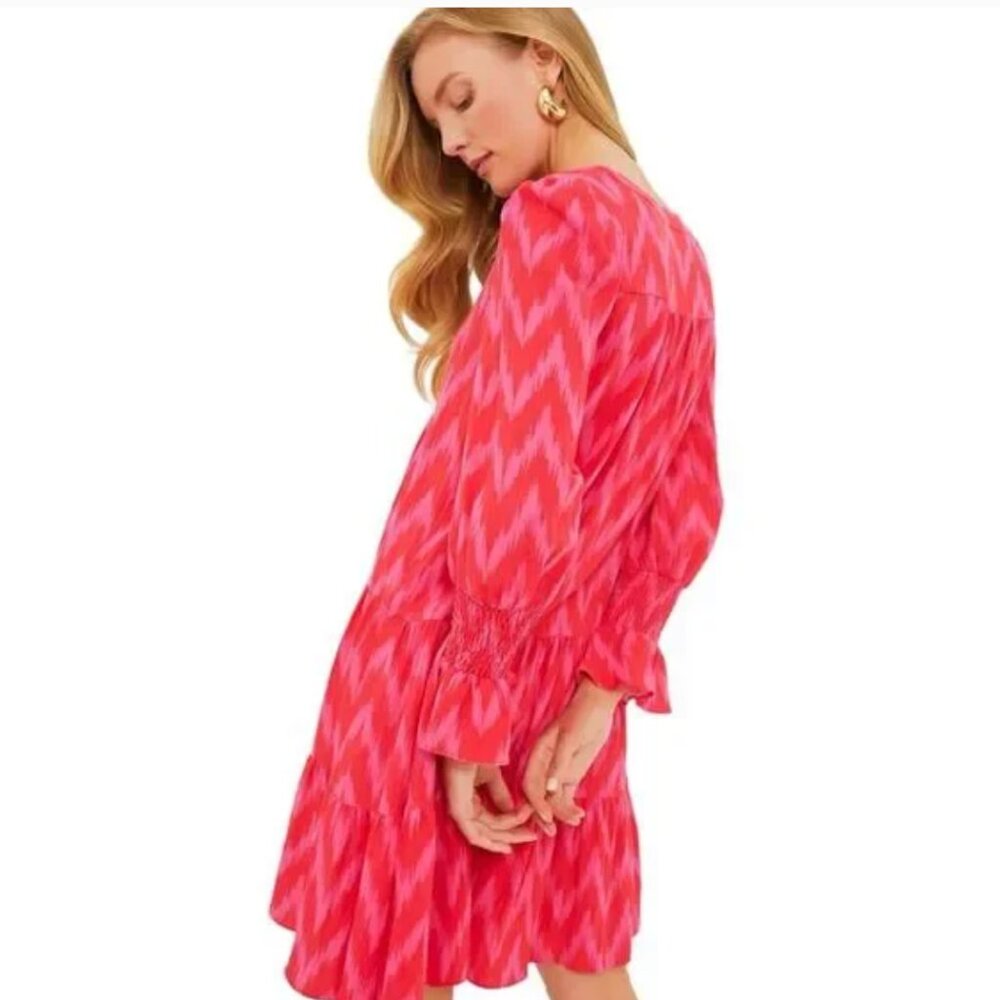 Tuckernuck Pomander Place Ikat Kenzo Dress Hot Pink XS - Picture 3 of 13